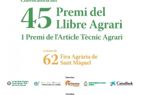 Fira de Lleida abre el Premio del Libro Agrario a los artículos técnicos