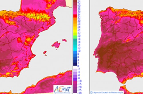 La primera ola de calor del verano de 2018 trae temperaturas máximas de hasta 44ºC y noches muy calurosas