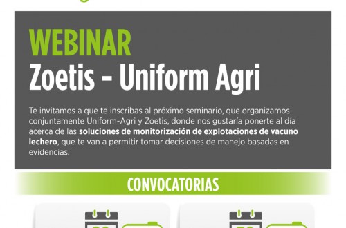 Zoetis y Uniform-Agri celebran un seminario online sobre monitorización en vacuno lechero