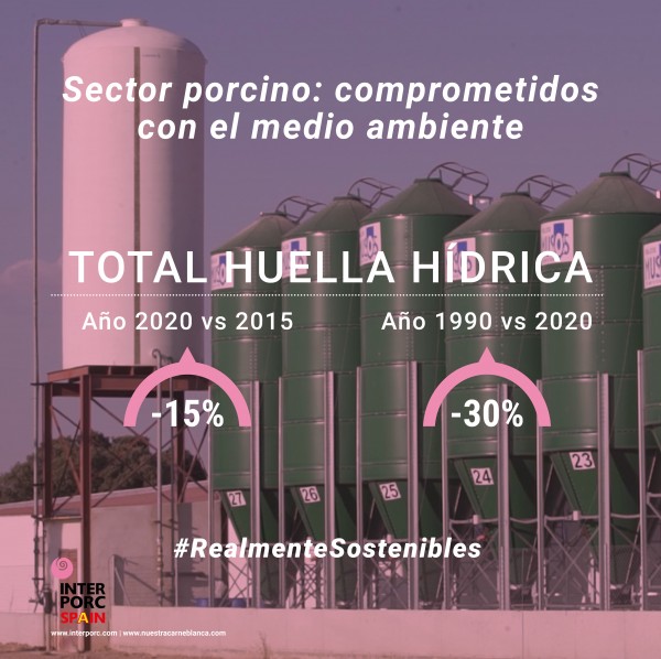 El sector porcino reduce un 15% su huella hídrica en los últimos 10 años