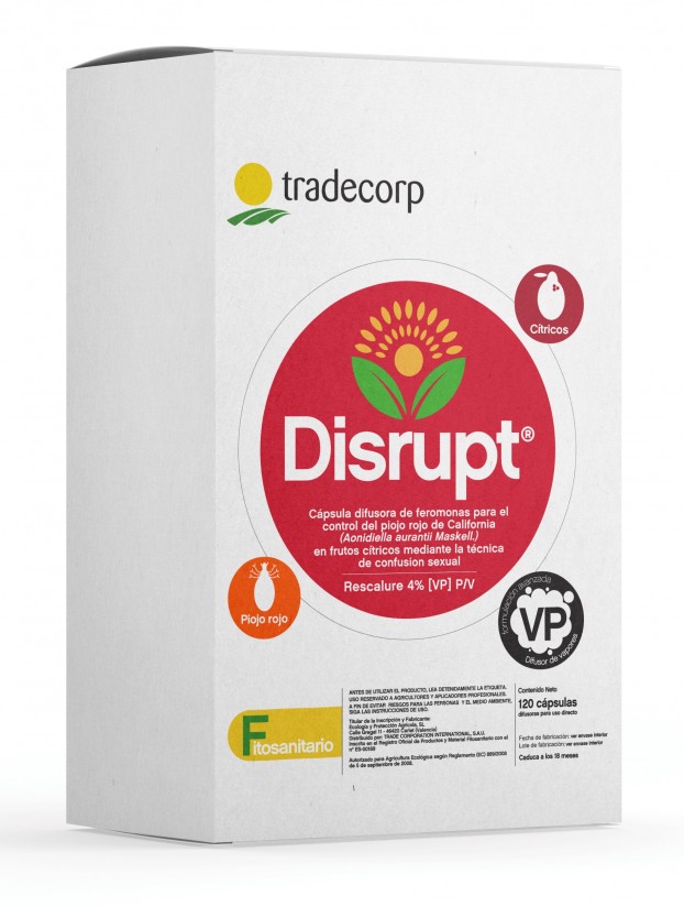 Disrupt, el nuevo difusor de feromonas de Tradecorp para el control del piojo rojo en cítricos