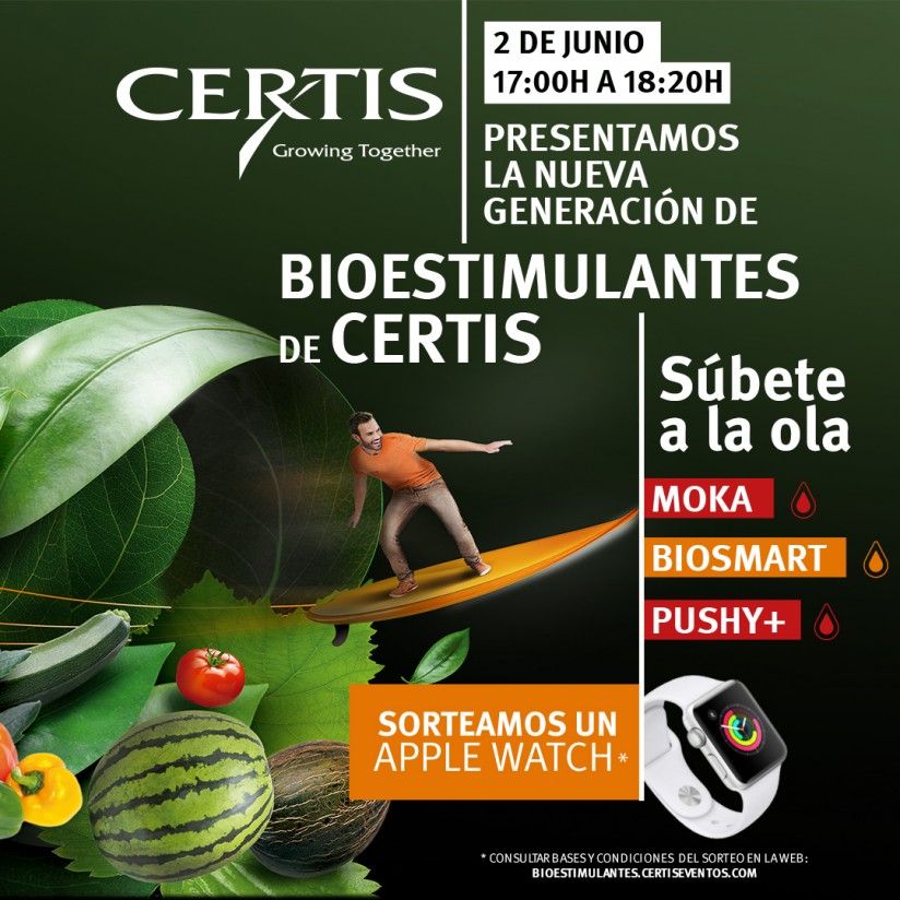 Certis celebra un webinar para presentar su gama de bioestimulantes el próximo 2 de junio