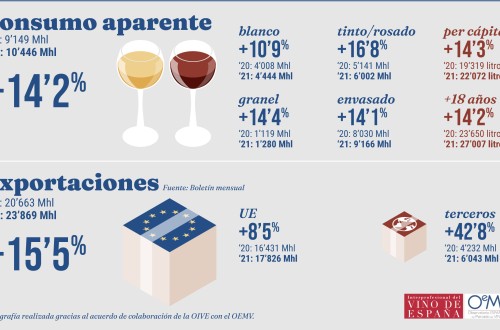 El consumo del vino se incrementó un 14% en el pasado año