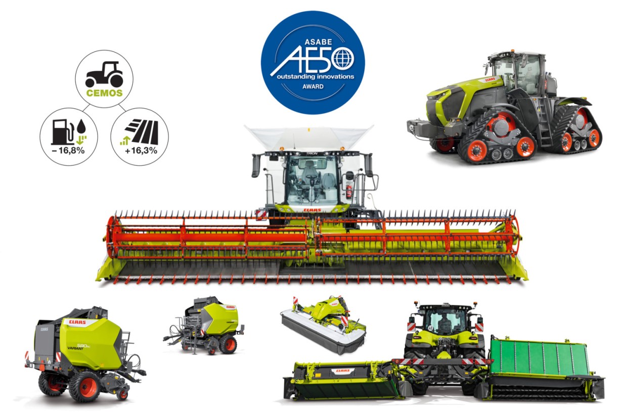 Claas se alza con siete galardones en los AE50 Awards de la Sociedad Americana de Ingeniería Agrícola