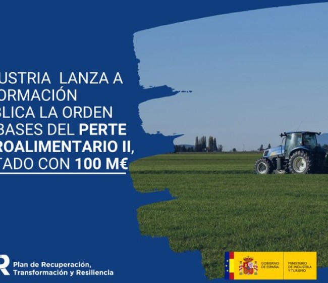 El plazo del Perte agroalimentario II se volverá a abrir el 3 de octubre tras sufrir una incidencia informática