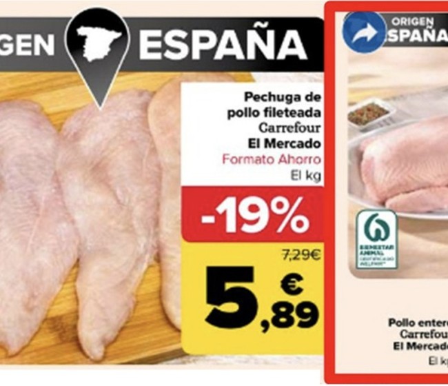 COAG rechaza el uso del pollo como producto reclamo: «perjudican gravemente a 5.000 granjas avícolas»