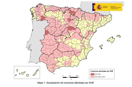 La expansión de la EHE se dispersa en tres nuevas explotaciones de bovino de Álava, Burgos y Lleida