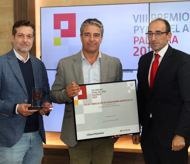 Ovlac recibe el premio «Pyme del año 2024» de Palencia