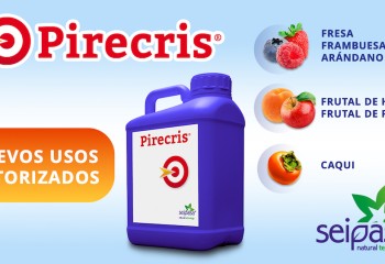 El bioinsecticida Pirecris de Seipasa amplía su etiqueta con nuevos usos autorizados en frutales, berries y caqui