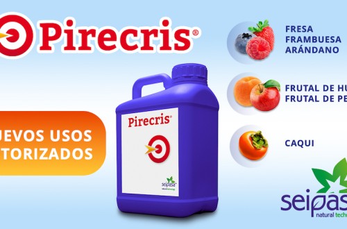 El bioinsecticida Pirecris de Seipasa amplía su etiqueta con nuevos usos autorizados en frutales, berries y caqui