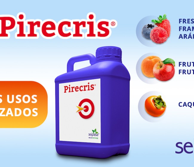 El bioinsecticida Pirecris de Seipasa amplía su etiqueta con nuevos usos autorizados en frutales, berries y caqui